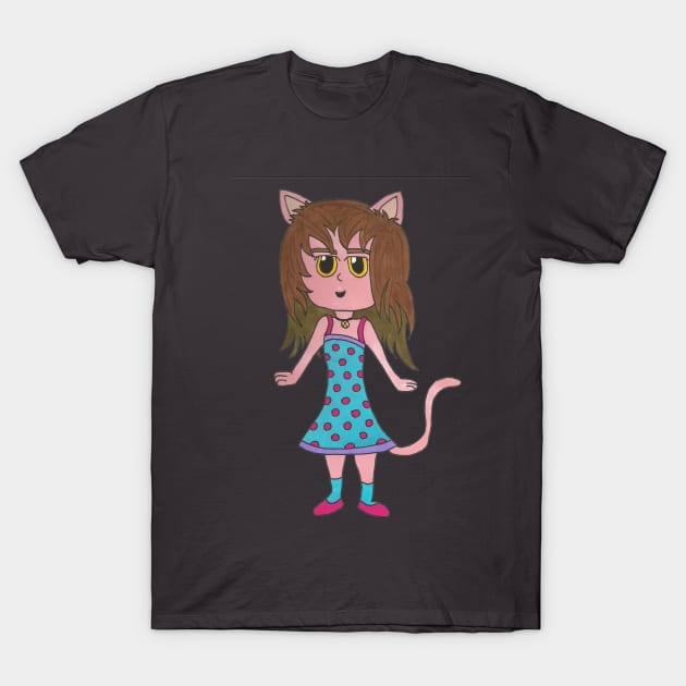 Chibi Girl T-Shirt by Loose Tangent Arts